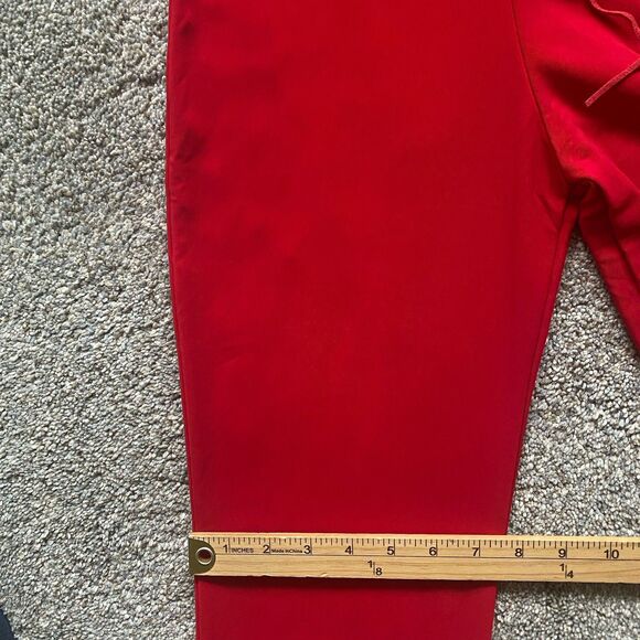 Vintage Y2K Hi Sense Halter Neck Flared Jumpsuit M Red Stretch Glam Festive - Picture 13 of 14